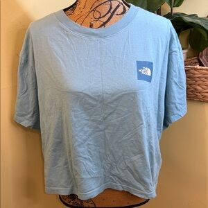 The North Face Women's Pale Blue Short Sleeve Logo Tee XL XLarge